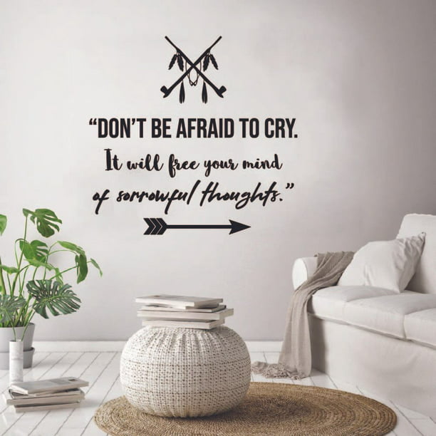 Don T Be Afraid Indian Indians Native American Quote Tribe Quotes Wall Sticker Art Decal For Girls Boys Room Bedroom Garage House Fun Home Decor Stickers Vinyl Decoration Size 8x10 Inch - Native American Home Decor