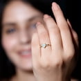 thumbnail image 5 of Rosec Jewels Real Ethiopian Opal Heart Promise Ring with Diamond - Braided Ring (AAA Grade, 6 mm) - Ready to Gift for Valentines, 10K Yellow Gold, US 5.50, 5 of 10