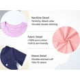 thumbnail image 4 of HILEELANG Little/Big Girls 4-13Y Pink/Purple/Navy Pocket 100% Cotton T-Shirt 3-Pack, Size 10-11Y, 4 of 7