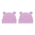 thumbnail image 3 of Minnieouse Gorro para recién nacido, gorros multifuncionales cálidos para niñas y niños, accesorios para gorro infantil, gorros elásticos Púrpura claro 2Conjunto, 3 of 6