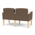 thumbnail image 3 of Belmont Lounge Reception 2 Seat Tandem Seating / Natural Wood Legs / Brown, 3 of 5
