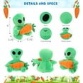 thumbnail image 4 of DolliBu Happy Easter Super Soft Plush Green Alien with Carrot - Cute Stuffed Animals with Carrot Plush Toy, Perfect Easter Gift, Spring Easter Plush Animal – 6 Inches, 4 of 6