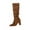 Coffee, variant on Black Booties TKYCMSUAKI Knee High Boots Chunky Heel Wide Calf Knee High Boots for Women Pointed Toe Slouchy Wide Width Booties Tall Block Heel Fashion Dress Womens Shoes