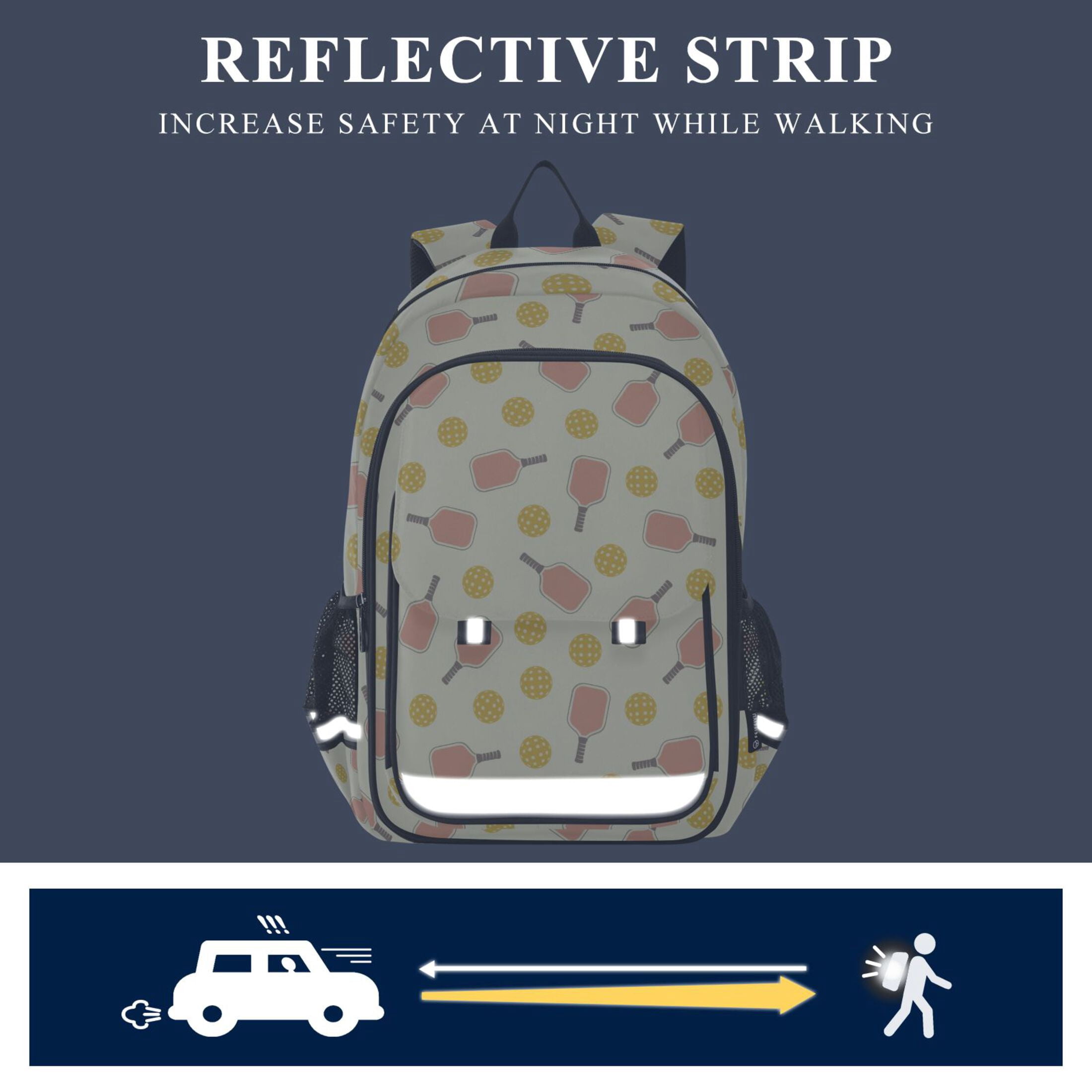 ALAZA Yellow Pickleball Balls Laptop Backpack Purse Travel Bag Casual School Bookbag Rucksack for Women Men