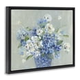 thumbnail image 2 of Stupell Industries Transitional Serene Blue And White Bouquet Black Floating Frame Canvas Art, 21 x 17, by Sally Swatland, 2 of 8