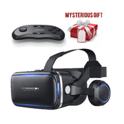 Pansonite VR Headset with Remote Control, 3D Glasses Virtual Reality Headset for VR Games & 3D Movies, Compatible with iPhone and Android phones B01