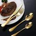 thumbnail image 5 of 20 Pieces Cutlery Set, Mirror Finish Smooth Edge Stainless Steel Silverware Set, 5 of 9