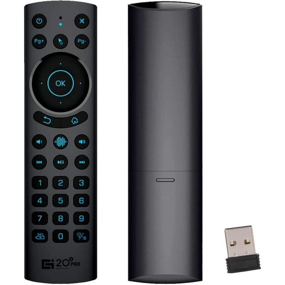 Hongkaii Bluetooth Voice Remote Control, USB Wireless Voice Control Induction Backlight Air Remote Mouse for Nvidia Shield, PC, Smart TV (G20S Pro Plus) DZ#422-2818