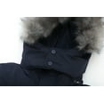 thumbnail image 7 of GGleaf Men's Puffer Coat Thickened Padded Winter Jacket Hooded Parka with Detachable Fur Hood Navy XXL, 7 of 7