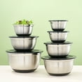 thumbnail image 5 of JoyJolt Stainless Steel Mixing Bowls with Lids Set of 7, Black, 5 of 10