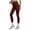 Brown, variant on Women Ribbed Seamless Leggings High Waisted Workout Gym Yoga Pants (Silver, M)
