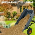 thumbnail image 4 of Garden Dump Cart Wagon, Poly Dump Cart with 10in Tires & 180° Towing Handle, Heavy Duty Wheelbaroow Yard Dump Carts and Wagons for Lawn Tractor, 800 Pound Capacity, 4 of 8