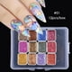 thumbnail image 1 of 6/12 piezas de pinturas florecientes acuarela en polvo para uñas arte de uñas abstracto pigmento perla mágica cromo esmalte manicura brillo BE1838-2 Tan Jianjun  unisex, 1 of 2