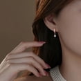 thumbnail image 2 of 925 Sterling Silver Teardrop Small Hoop Earrings for Women Teens CZ Droplet Huggie Earrings with Diamond Dangle, 2 of 12