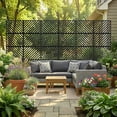 thumbnail image 4 of Slsy Metal Privacy Screen, 71" H X 45.7" W Freestanding Rustproof Steel Privacy Panels, Metal Outdoor Privacy Screens Decorative Fence with Stand for Deck, Patio, Backyard & Balcony, 4 of 9