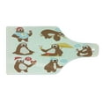 thumbnail image 2 of Sloth Cutting Board, Funny Sluggard Animal Character Different Poses Lazy Cartoon Mammal, Decorative Tempered Glass Cutting and Serving Board, Wine Bottle Shape, Brown Pale Pink Blue, by Ambesonne, 2 of 5