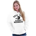 thumbnail image 4 of Save Chubby Mermaids Funny Manatees Unisex Plus Fleece Graphic Hoodie Brisco Brands 4X, 4 of 5