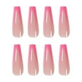 thumbnail image 3 of SDJMa Extra Long Press on Nails Pink Ballerina Coffin Fake Nails with Flash Diamond Crystal Glossy Glue on Nails French Nail Tips for Women Girls Daily Wear DIY Manicure 24PCS, 3 of 5