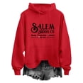 thumbnail image 2 of Baqcunre Sweaters For Women Women's Co.Quality.. Est 1692 Letter Printed Loose Hooded Sweater Women Sweatshirt Fall Outfits Women Trendy Red XXL, 2 of 4