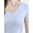 thumbnail image 5 of No Boundaries V Neck Crop Rib Tee, Women's, 5 of 5