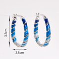 thumbnail image 3 of Christmas Hoop Earrings Fashion Enamel U Shape Hoop Earrings for Women Jewelry Gifts, 3 of 5