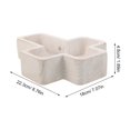 thumbnail image 2 of CRAFTHROU Bol de Service pour Salade en Bois en Forme Croisée Blanc 1Pcs Réunions de Famille Décontractées, 2 of 6