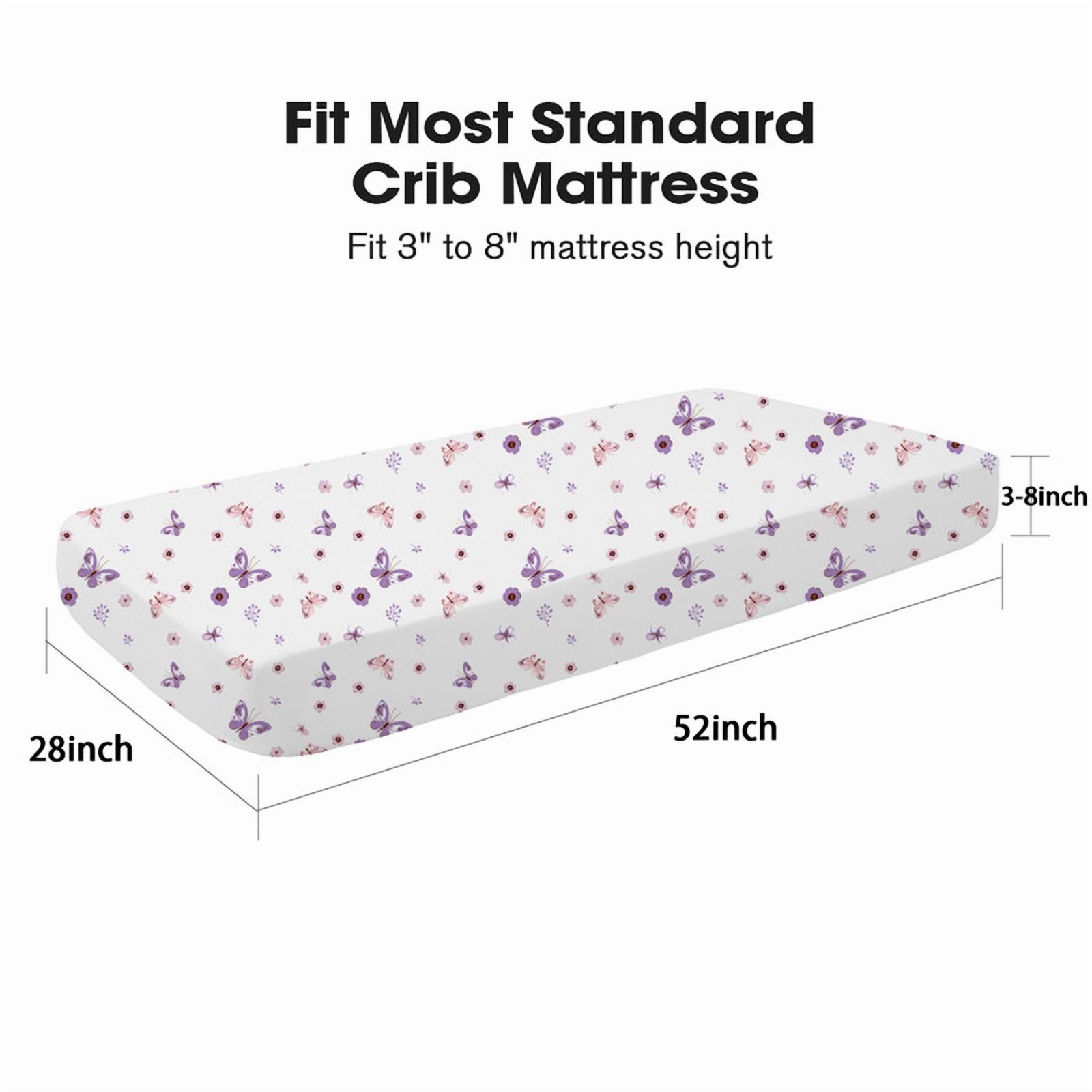 Little Grape Land Fitted Crib Sheets 2-Pack, Butterfly photo 6