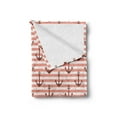 thumbnail image 2 of Anchor Soft Flannel Fleece Throw Blanket, Vintage Style Nautical on a Grunge Pastel Colored Background, Cozy Plush for Indoor and Outdoor Use, 50" x 70", Redwood Coral and White, by Ambesonne, 2 of 5