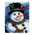 thumbnail image 2 of pitrice Christmas Latch Hook Kit DIY Rug Making Kit Snowman Carpet Embroidery Snowman 52x38cm, 2 of 4