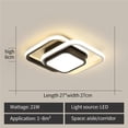 thumbnail image 4 of Luz Geométrica Moderna Metal De Moda Modos De Luz Ajustables Duros Duraderos 21W 85-265V Luz Led De Techo Cuadrada Práctica Negra Para Entrada Pasillo Balcón Cateissary HA015953-00, 4 of 6