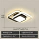 thumbnail image 4 of Luz Geométrica Moderna Metal De Moda Modos De Luz Ajustables Duros Duraderos 21W 85-265V Luz Led De Techo Cuadrada Práctica Negra Para Entrada Pasillo Balcón Vogacara HA015953-00, 4 of 6