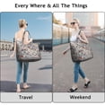thumbnail image 4 of Flower Women's Large Weekend Travel Bag Moving Canvas Handbag Thick Double Layer Beach Weekend Travel Unisex Hospital Maternity Delivery with Toiletry Waterproof, 4 of 5