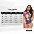 thumbnail image 5 of Uemuo Beautiful Flower Pattern Women's One Piece Short Sleeve Swimsuit Rash Guard Surfing Modest Quick-drying Swimsuit Beach Essentials-Small, 5 of 9