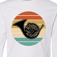 thumbnail image 4 of Inktastic French Horn Retro Music Sunset Long Sleeve Youth T-Shirt, 4 of 5