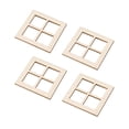 thumbnail image 1 of MERIGLARE 4 Pieces 1/12 Mini DIY Shutters 4 Pane Unpainted Wooden Windows Miniatures Woods, 1 of 9