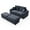 Loveseat-Dark Gray, variant on Modern Corduroy Upholstered Sofa Loveseat Modular Couch with Storage Ottoman and Cup Holders for Living Room Bedroom Apartment