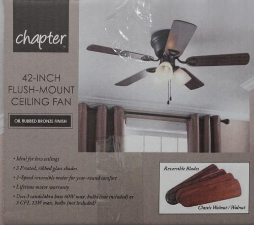 Chapter 42 3 Light Bronze Ceiling Fan Walmart Com