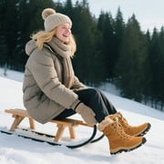 Ecetana Snow Boots for Women Faux Fur Cozy Warm Winter Boots Waterproof Outdoor Shoes for Walking Hiking