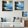 thumbnail image 4 of Designart "Tropical Palms: Blue & Grey Collage III" Coastal Floater Framed Canvas Wall Art, 4 of 5