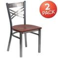 thumbnail image 3 of Flash Furniture Clear X Chair-Cherry Seat,PK2 2-XU-6FOB-CLR-CHYW-GG, 3 of 8