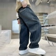 thumbnail image 5 of Kiijoy Toddler Boys' Loose Fit Straight Leg Jeans Elastic Waist Denim Pants Trousers, Sizes 4-5, 5 of 8