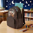 thumbnail image 3 of DISNIMO Highland Cow Cross Print Large Capacity School Backpack, Multi Compartments Casual Daypack with Side Mesh Pockets for Elementary Middle School Students Daily Use, 3 of 7