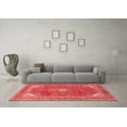 thumbnail image 3 of Ahgly Company Indoor Round Medallion Red Traditional Area Rugs, 3' Round, 3 of 4