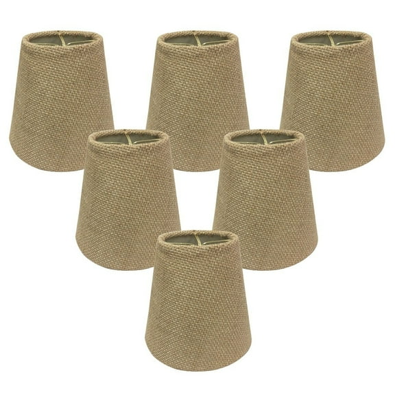 Royal Designs, Inc. Hardback Empire Chandelier Shade CS-955-5BL-6, Burlap, 3 x 5 x 4.5, Pack of 6