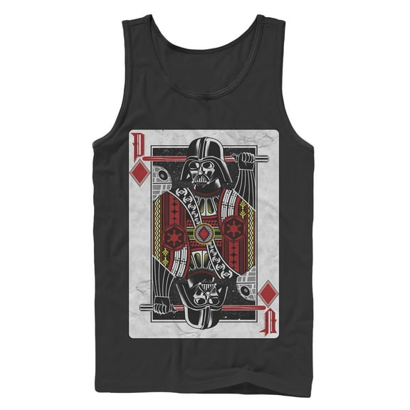 Men's Star Wars Vader in the Cards  Tank Top Black 2X Large