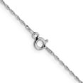 thumbnail image 2 of Sterling Silver Rhodium-Plated 1.25mm Loose Rope Chain (22 X 1.25) Made In Italy qpe65r-22, 2 of 5