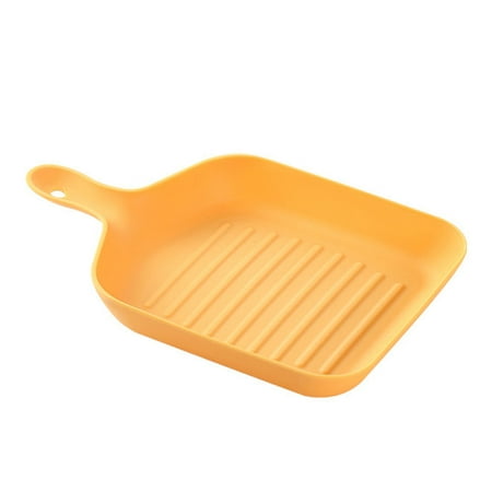 

Viugreum Rectangle Spit Bone Plates | Multi-purpose Snack Dish Made with PP Material | Food Serving Trays with Handle for Salad Spaghetti Snack Fruit Dessert