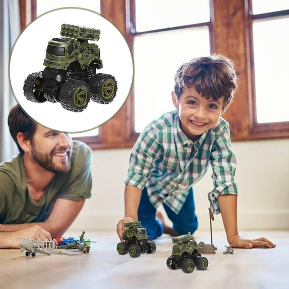 Raindrops 2 Pcs Fall Resistant Car Toy Toddler 9X9X8.5CM Green