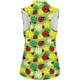 thumbnail image 4 of xfsWaSs Womens Tank Tops Women's Sleeveless Golf Polo Shirts Casual Floral Print 1/4 Zip Tennis Workout Tank Top Summer Lightweight, 4 of 4