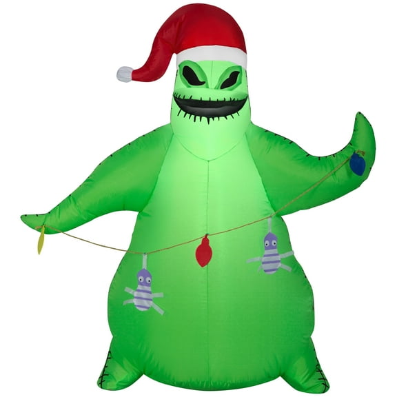 Disney - 42" Airblown Inflatable The Nightmare Before Christmas Oogie Boogie with Light String Outdoor Yard Decoration - One Size